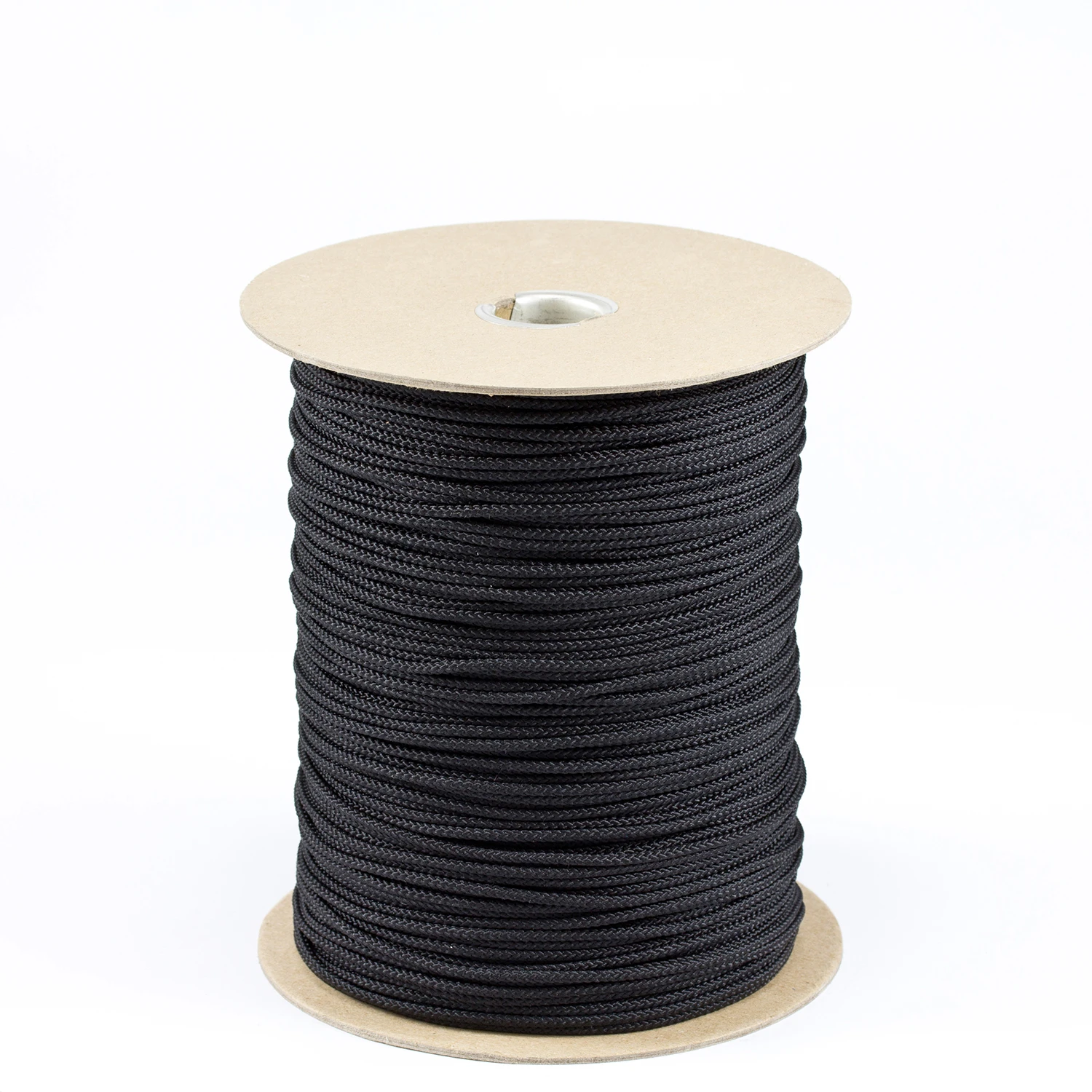 Diamond Braided Polyester Cord Black #4 (1/8" X 1000 Feet) 2 Diamond Braided Polyester Cord Black #4 (1/8" X 1000 Feet) - Image 2