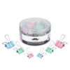 Labor-Saving Binder Clips, Mixed Size Of 3/4", 1", 1-1/4", 70pcs/Box - Moustache® - Assorted