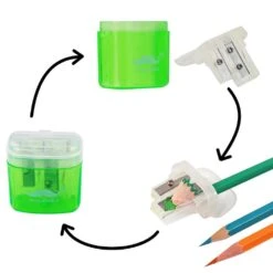 Twin-Hole Pencil Sharpener - Moustache® - 1/Pack -Merangue International shop large 01fb4 Moustache MOS AT4080 box Pencil Sharpener Twin Hole Pencil Sharpener Moustache