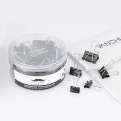 Labor-Saving Binder Clips, Mixed Size Of 3/4", 1", 1-1/4", 70pcs/Box - Moustache® - Assorted -Merangue International shop large 0627b Moustache MO T210501 College Labor Saving Binder Clips Mixed Size of 3 4 1 1 1 4 70pcs Box Moustache