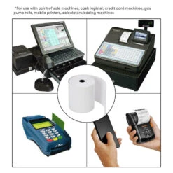 Thermal Paper Rolls, 2-1/4" X 60' (Diameter: 38 Mm, Inner 9-13 Mm), 100 Rolls/Box- Moustache® -Merangue International shop large 0979f Moustache MOS T21460 1box Receipt Printers Thermal Paper Rolls 2 1 4 x 60 Diameter 38 mm inner 9 13 mm 100 Rolls Box Moustache