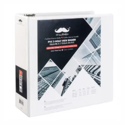 PVC 3-Hole View Binder, Letter Size, White, D-Ring - Moustache® - 1" D-Ring -Merangue International shop large 0aa5f Moustache MOS A238 Binders PVC 3 Hole View Binder Letter Size White D Ring Moustache