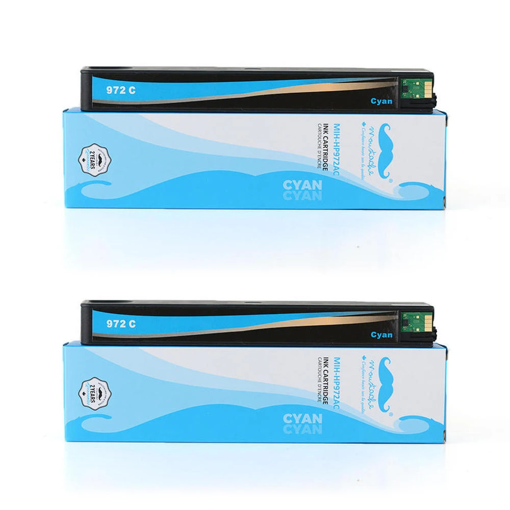 Remanufactured HP 972A L0R86AN Cyan PageWide Ink Cartridge - Moustache® - 1/Pack 5 Remanufactured HP 972A L0R86AN Cyan PageWide Ink Cartridge - Moustache® - 1/Pack - Image 5