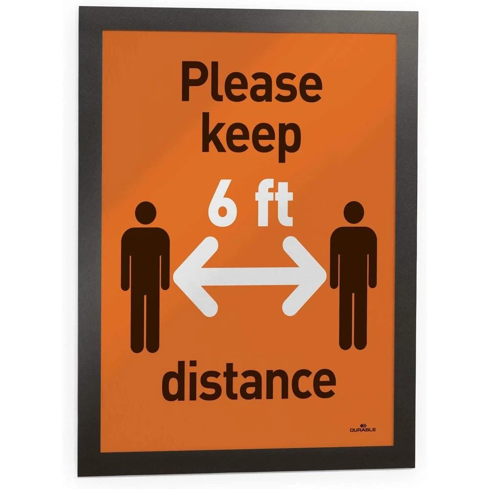 Durable DURAFRAME® Magnetic Document Sign Holder, Letter-Size 8-1/2" X 11", Black, 2 Pack 5 Durable DURAFRAME® Magnetic Document Sign Holder, Letter-Size 8-1/2" X 11", Black, 2 Pack - Image 5