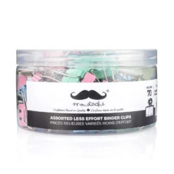 Labor-Saving Binder Clips, Mixed Size Of 3/4", 1", 1-1/4", 70pcs/Box - Moustache® - Assorted -Merangue International shop large 0d2f7 Moustache MO T210501 College Labor Saving Binder Clips Mixed Size of 3 4 1 1 1 4 70pcs Box Moustache