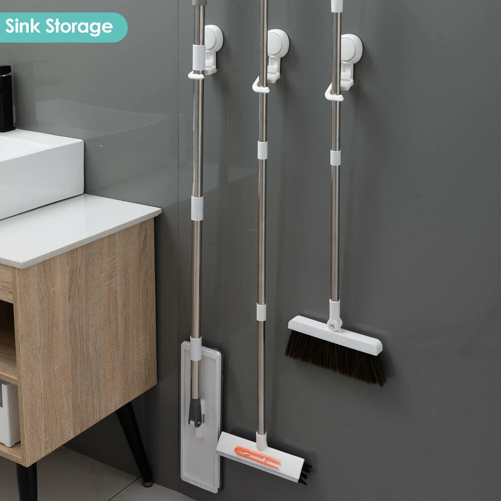 Drill-Free Vacuum Suction Cup Wall Mounted Mop Holder Organizer Self - STORA - 1 Pack 5 Drill-Free Vacuum Suction Cup Wall Mounted Mop Holder Organizer Self - STORA - 1 Pack - Image 5