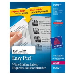 Avery® Easy Peel® White Laser Mailing Labels - 4" X 1-1/3", 350/Pack