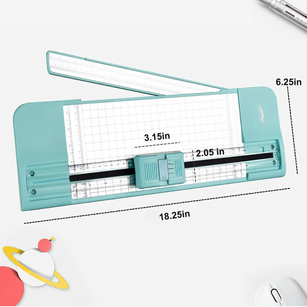 3-in-1 Multi-function Paper Trimmer, 12-Inch, Blue - Moustache® 15 3-in-1 Multi-function Paper Trimmer, 12-Inch, Blue - Moustache® - Image 15