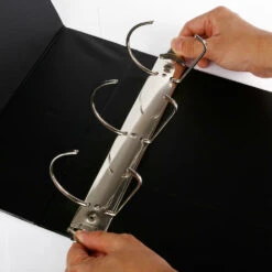 3" D-Ring Binder, 3 Rings, Letter Size, Black - Moustache® - 1/Pack -Merangue International shop large 1cccc Moustache MOS 321D230PD Binders 3 D Ring Binder Letter Size Labor Saving Design Black Moustache