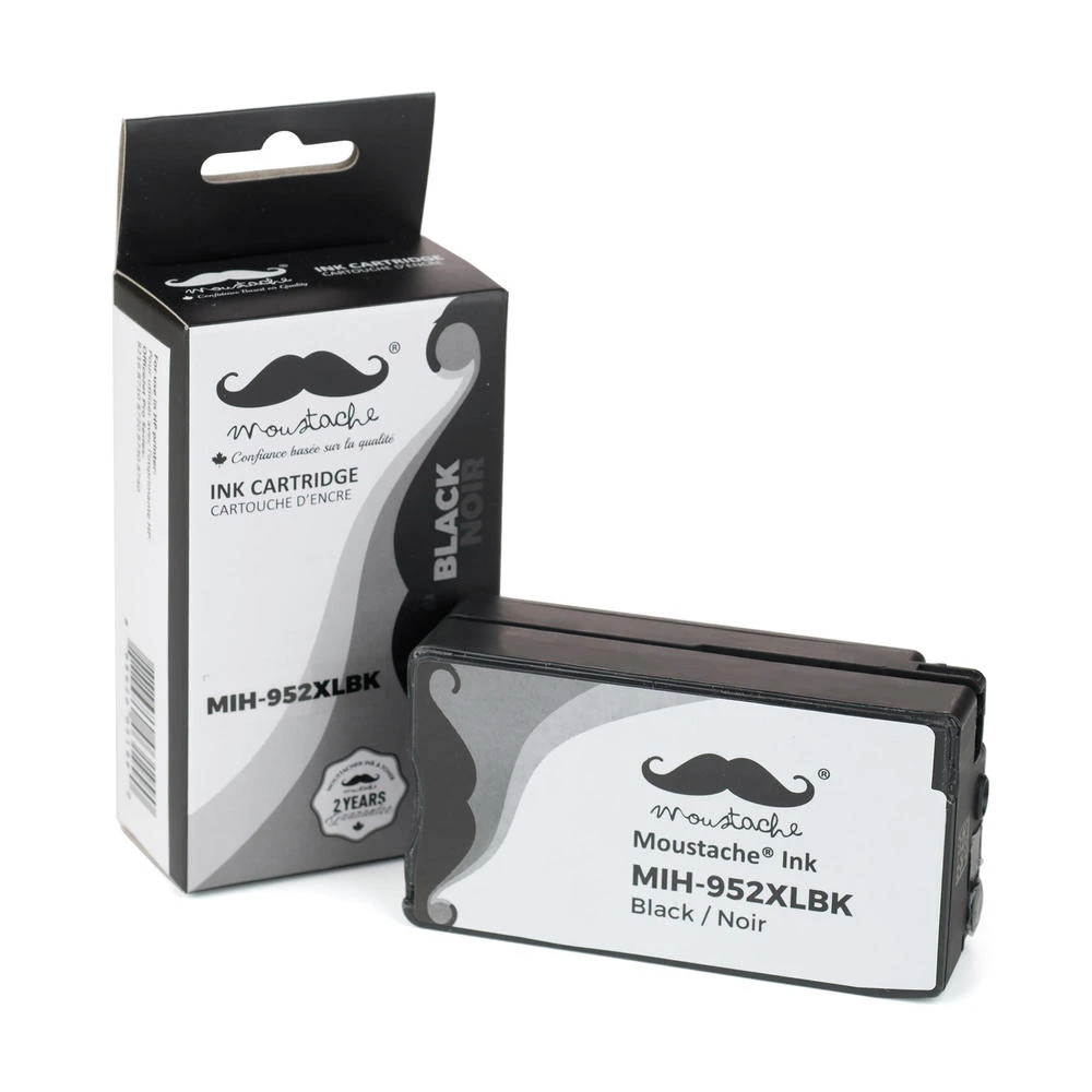 Remanufactured HP 952XL F6U19AN Black Ink Cartridge High Yield - Moustache® - 1/Pack 1 Remanufactured HP 952XL F6U19AN Black Ink Cartridge High Yield - Moustache® - 1/Pack