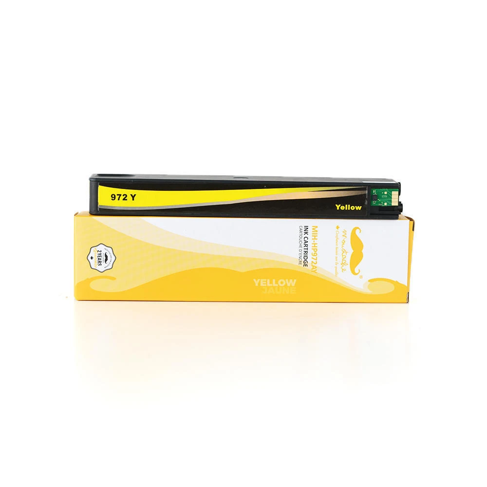 Remanufactured HP 972A L0R92AN Yellow PageWide Ink Cartridge - Moustache® - 1/Pack 1 Remanufactured HP 972A L0R92AN Yellow PageWide Ink Cartridge - Moustache® - 1/Pack
