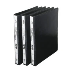 1/2" D-Ring Binder, 3 Rings, Letter Size,Black - Moustache® - 1/Pack -Merangue International shop large 212f2 Moustache MOS 321D205PD Binders 1 2 Round Ring Binder 3 Rings Letter Size Black Moustache