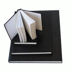 Nobel® Sketchbook - Stitched Black Leather Cover, 11 X 14" , 110 Sheets, 110 Gsm, 1 Pcs / Pack