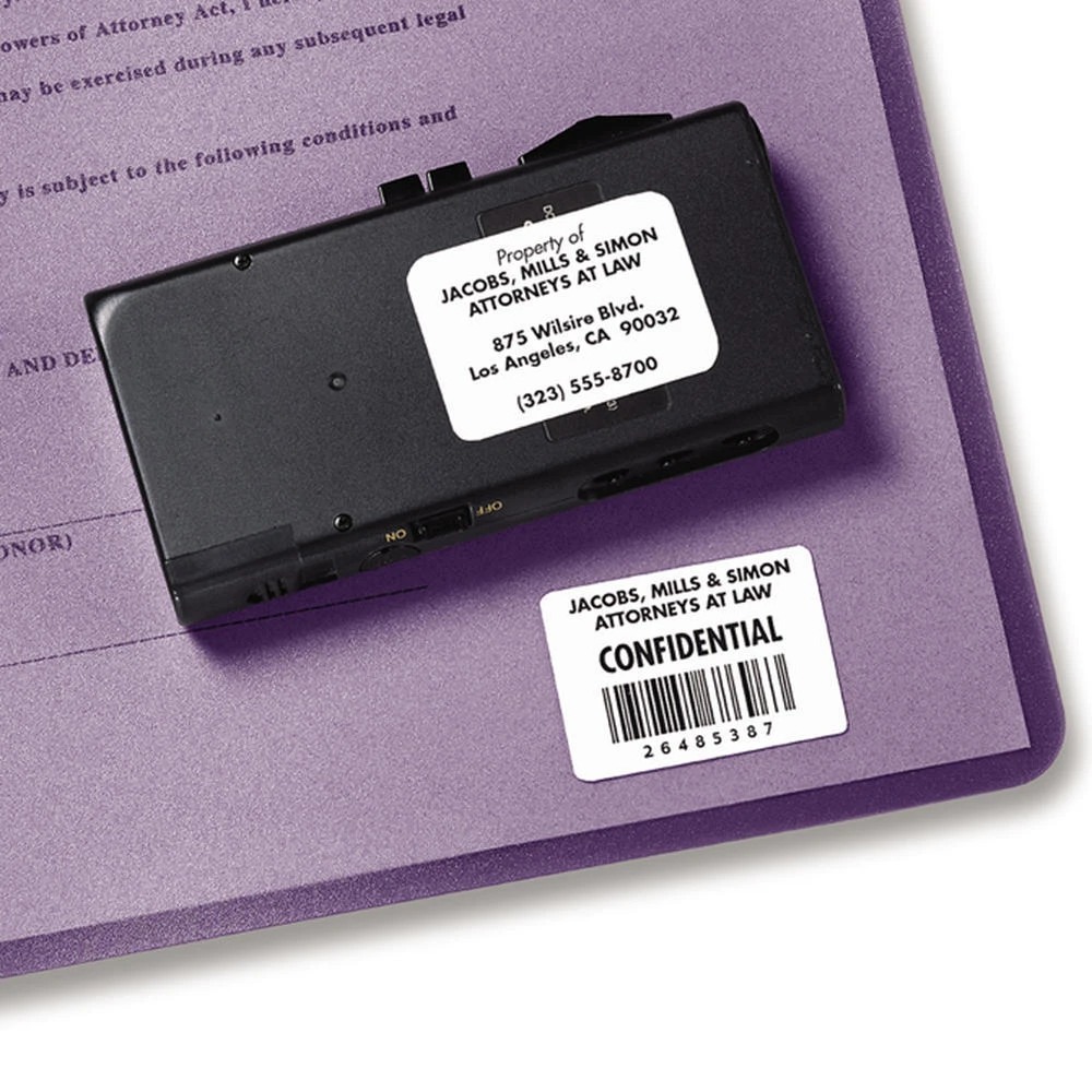 Avery® Durable ID Labels With TrueBlock™ Technology, 1-3/4 X 1-1/4", 1600/Pack (06576) 2 Avery® Durable ID Labels With TrueBlock™ Technology, 1-3/4 X 1-1/4", 1600/Pack (06576) - Image 2