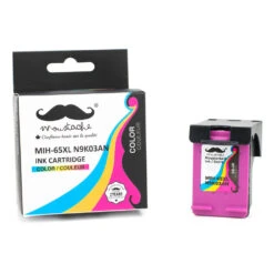 Remanufactured HP 65XL N9K03AN Tri-Color Ink Cartridge High Yield - Moustache® - 1/Pack
