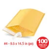 Sealed Air JiffyLite Self-Sealing Kraft Bubble Envelope #4, 9-1/2" X 14-1/2",100/pack
