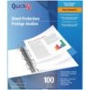 QuickFit® Top Load Sheet Protectors 8 1/2” X 11”, Clear, 100/Pack - Heavy Weight