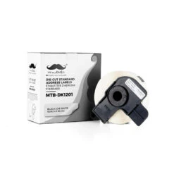 Brother DK1201 Die-Cut Standard Address Labels, 1.1" X 3.5", Compatible - Moustache® - 1 Pack