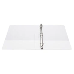 PVC 3-Hole View Binder, Letter Size, White, D-Ring - Moustache® - 1" D-Ring -Merangue International shop large 33594 Moustache MOS A238 Binders PVC 3 Hole View Binder Letter Size White D Ring Moustache