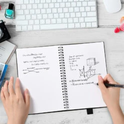 Global Smart Reusable & Erasable Notebook With 1 Erasable Pen And 1 Microfiber Cloth, A5 Size -Merangue International shop large 37a28 No Brand LVB BKB BNA50 Notebooks Reusable notebook A5 size