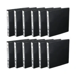 1" D-Ring Binder, 3 Rings, Letter Size, Black - Moustache® - 1/Pack -Merangue International shop large 37b0e Moustache MOS 321D210PD Binders 1 Round Ring Binder 3 Rings Letter Size Black Moustache