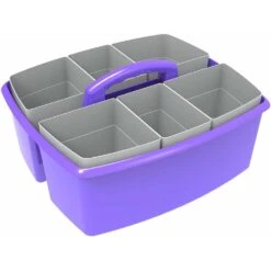 Storex Large Caddy With Sorting Cups, 1/Pack - Red -Merangue International shop large 3868d Storex 00981U02C STORAGE CRATES BINS Storex Large Caddy with Sorting Cups Red Purple Blue Teal Yellow Green 2 Pack