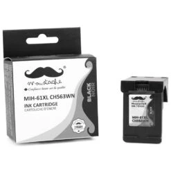 Remanufactured HP 61XL CH563WN Black Ink Cartridge High Yield - Moustache® - 1/Pack