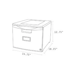Storex 18" Plastic 1-Drawer File Cabinet With Lock, Legal/Letter - Gray -Merangue International shop large 3b8f1 Storex 61269U01C Filing Cabinets Storex 18 Plastic 1 Drawer File Cabinet with Lock Legal Letter