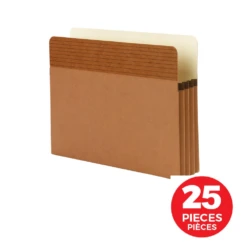 Smead® Easy Grip® File Pockets - Letter, Expansion Of 3-1/2" - 25/Pack