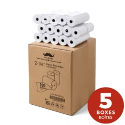 Thermal Paper Rolls, 2-1/4" X 60' (Diameter: 38 Mm, Inner 9-13 Mm), 100 Rolls/Box- Moustache® -Merangue International shop large 3f8ba Moustache MOS T21460 1box Receipt Printers Thermal Paper Rolls 2 1 4 x 60 Diameter 38 mm inner 9 13 mm 100 Rolls Box Moustache