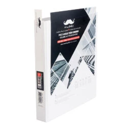 PVC 3-Hole View Binder, Letter Size, White, D-Ring - Moustache® - 1" D-Ring -Merangue International shop large 40564 Moustache MOS A238 Binders PVC 3 Hole View Binder Letter Size White D Ring Moustache