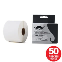 DYMO 30256 LabelWriter Large Shipping Labels, 2-5/16" X 4", Black On White, Compatible - Moustache® - 1/Pack -Merangue International shop large 42cb0 Moustache MTD 30256 Label Maker Tapes DYMO 30256 LabelWriter Large Shipping Labels 2 5 16 x 4 Black on White Compatible Moustache