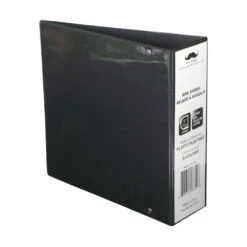 3" D-Ring Binder, 3 Rings, Letter Size, Black - Moustache® - 1/Pack -Merangue International shop large 433db Moustache MOS 321D230PD Binders 3 D Ring Binder 3 Rings Letter Size Black Moustache