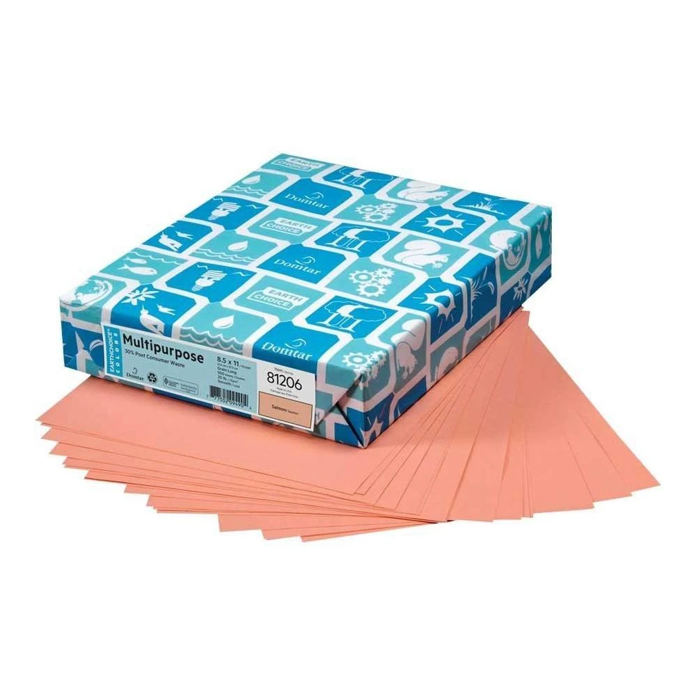 Domtar® Lettermark® Multipurpose Coloured Paper, 8-1/2" X 11", 20lb, 500/pack - Pink 2 Domtar® Lettermark® Multipurpose Coloured Paper, 8-1/2" X 11", 20lb, 500/pack - Pink - Image 2