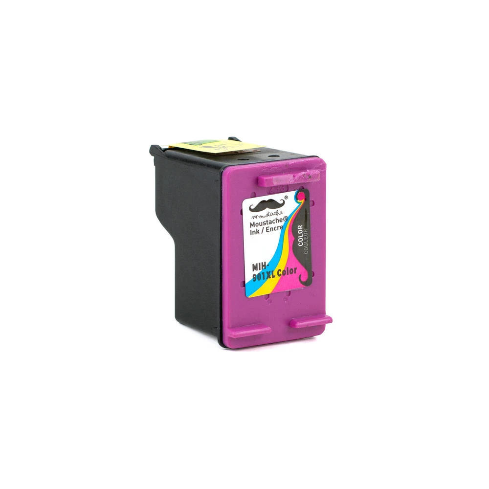 Remanufactured HP 901XL CC656AN Color Ink Cartridge High Yield - Moustache® - 1/Pack 2 Remanufactured HP 901XL CC656AN Color Ink Cartridge High Yield - Moustache® - 1/Pack - Image 2