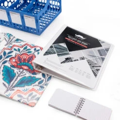 PVC 3-Hole View Binder, Letter Size, White, D-Ring - Moustache® - 1" D-Ring -Merangue International shop large 47c95 Moustache MOS A238 Binders PVC 3 Hole View Binder Letter Size White D Ring Moustache