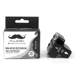 Remanufactured HP 02 C8721WN Black Ink Cartridge - Moustache® - 1/Pack