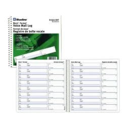 Blueline® Basic Format Voicemail Log Book, 100 Pages, 8-3/8 X 8-1/4” - 8 Messages Per Page 5 Blueline® Basic Format Voicemail Log Book, 100 Pages, 8-3/8 X 8-1/4” - 8 Messages Per Page -Merangue International shop large 4c1ab Blueline 335 D1641BT Telephone Message Pads Blueline Basic Format Voicemail Log Book 8 messages per page 100 pages 8 3 8 x 8 1 4