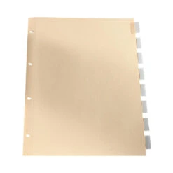 Oxford® Plastic Translucent Insertable Tab Dividers, 1 Set / Pack - Legal, Clear, 224949