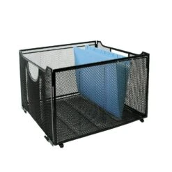 Winnable® Mesh Collapsible File Box, 9-1/2" W X 13" D X 15" H, Black