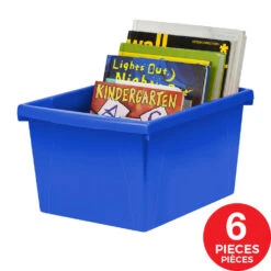 Storex® 4 Gallon/15 L, Classroom Storage Bin With Lid, 13.625"L X11.25"W X 7.87"H, 1 / Pack, Blue 15 Storex® 4 Gallon/15 L, Classroom Storage Bin With Lid, 13.625"L X11.25"W X 7.87"H, 1 / Pack, Blue -Merangue International shop large 50e28 Storex 61410U06C 6PACK Storage Crates Bins Storex 4 Gallon 15 L Classroom Storage Bin with Lid 13 625 L x11 25 W x 7 87 H 6 Pack