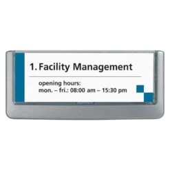 DURABLE® Click Sign 2-1/8" W X 5-7/8" H, Graphite
