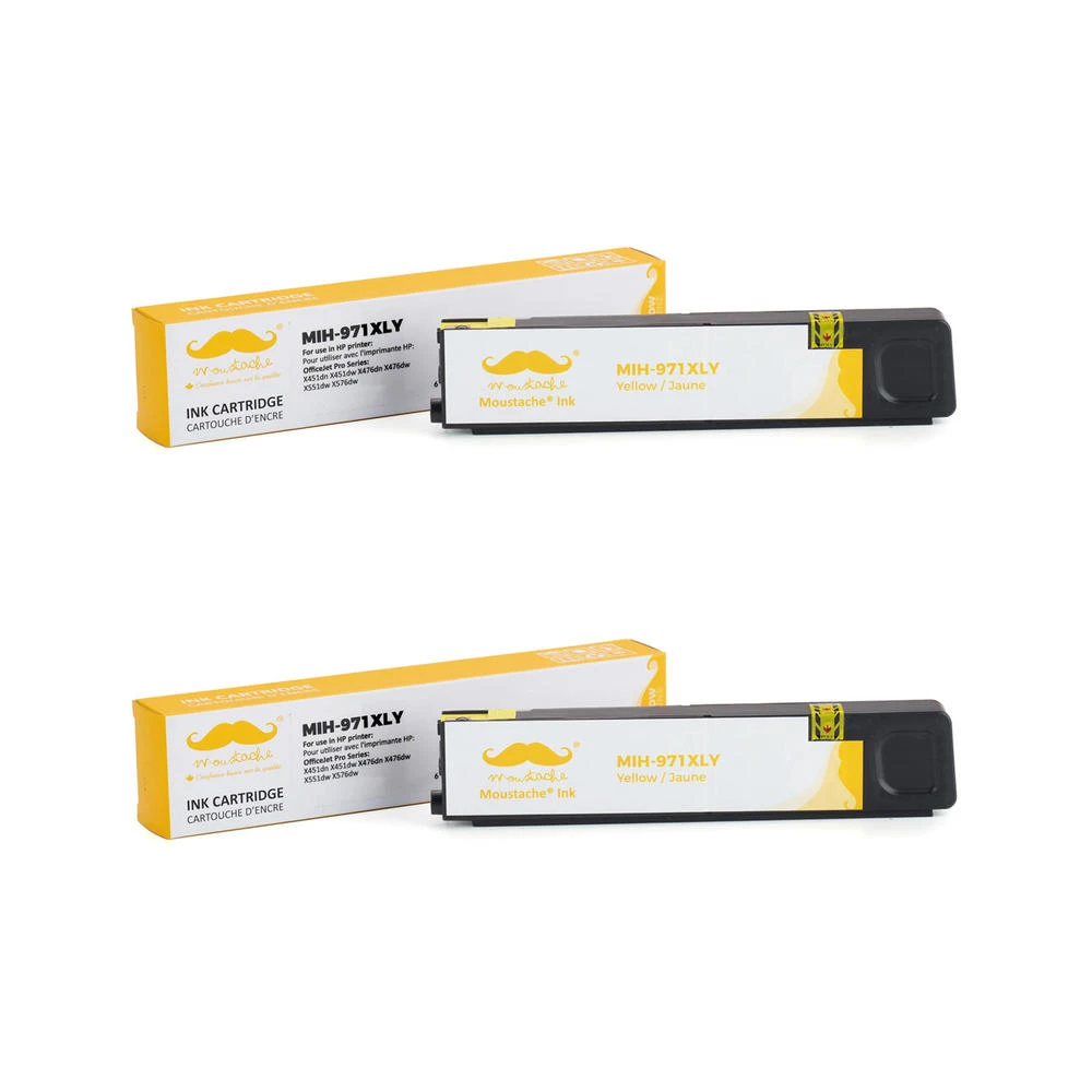 Compatible HP 971XL CN628AM Yellow Ink Cartridge High Yield - Moustache® - 1/Pack 5 Compatible HP 971XL CN628AM Yellow Ink Cartridge High Yield - Moustache® - 1/Pack - Image 5
