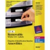Avery® Removable I.D. Laser/Inkjet Labels, 1-3/4 X 1/2", 800/Pack, White, 217984