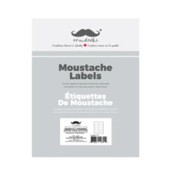 Laser Permanent Address Labels, 1" X 4", White, Compatible - Moustache®