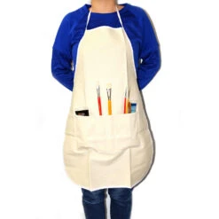 Nobel Cloth Aprons, 100% Cotton, White, 22" X 29 1/2"