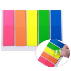 Square Shape Index Tab Flags - Moustache® - 1/Pack, 4.4 X 1.27cm, 5 Colors X 25 Sheets