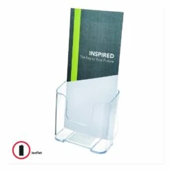 Deflecto Literature Holder, Leaflet Size, 4-3/8" W X 7-3/4" H X 3-1/4" D, Single Compartment (77501) -Merangue International shop large 5b970 Deflecto n 330 77501 Sign Holders Display Deflecto Literature Holder Leaflet Size 4 3 8 W x 7 3 4 H x 3 1 4 D Single Compartment 77501