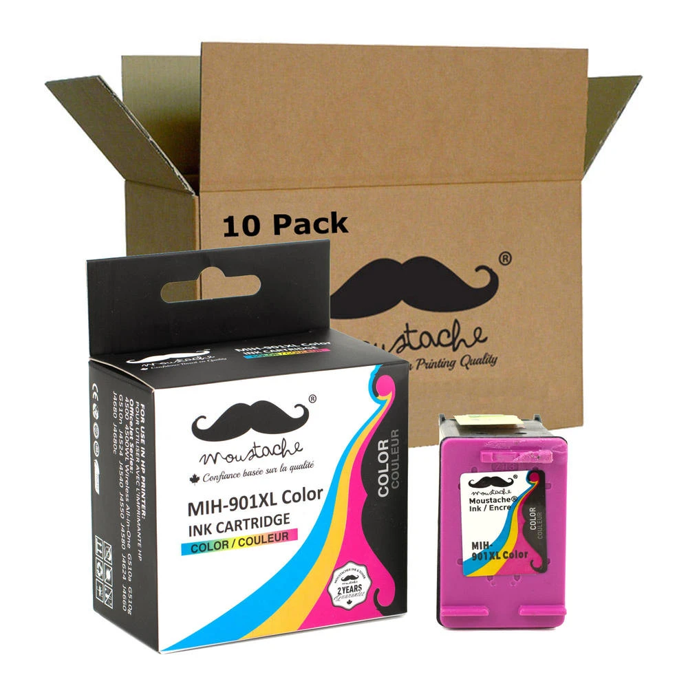 Remanufactured HP 901XL CC656AN Color Ink Cartridge High Yield - Moustache® - 1/Pack 7 Remanufactured HP 901XL CC656AN Color Ink Cartridge High Yield - Moustache® - 1/Pack - Image 7