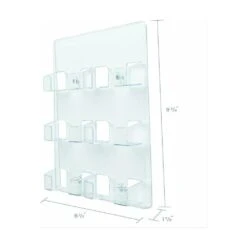 Deflecto® Wall Mount Business Card Holder,6 Compartments, 8-3/8 X 1-1/2 X 9-3/4 In -Merangue International shop large 62109 Deflecto 330 70601 File Storage Deflecto Wall Mount Business Card Holder 6 compartments 8 3 8 x 1 1 2 x 9 3 4 in